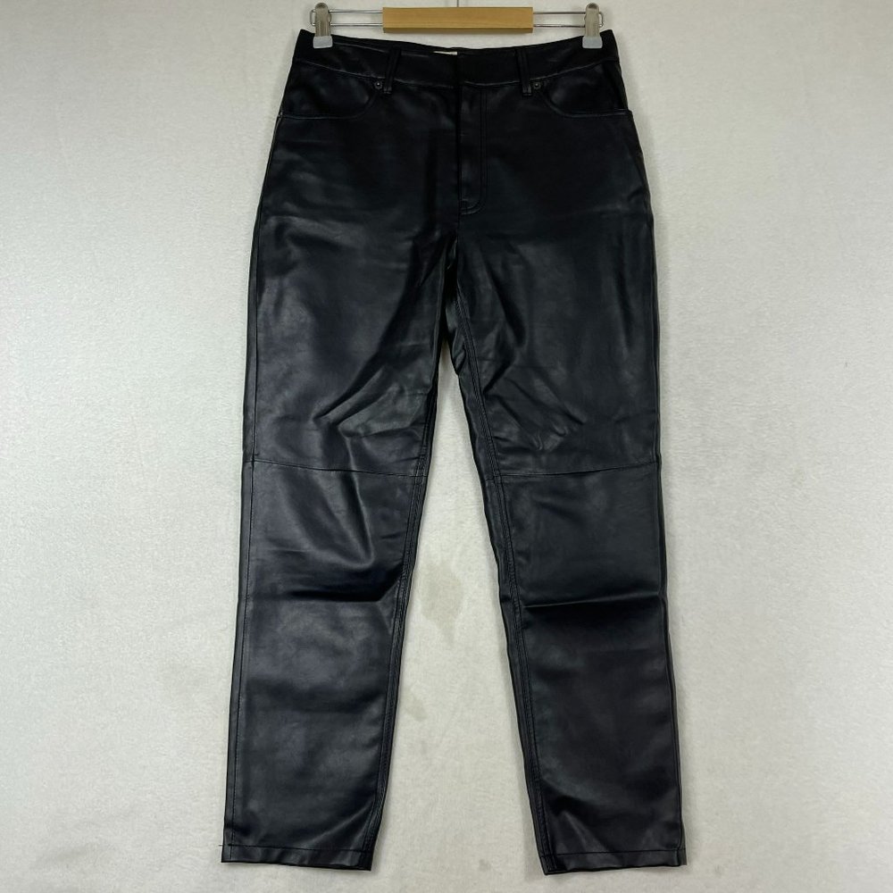 Free People Black Ankle & Cropped leather pants